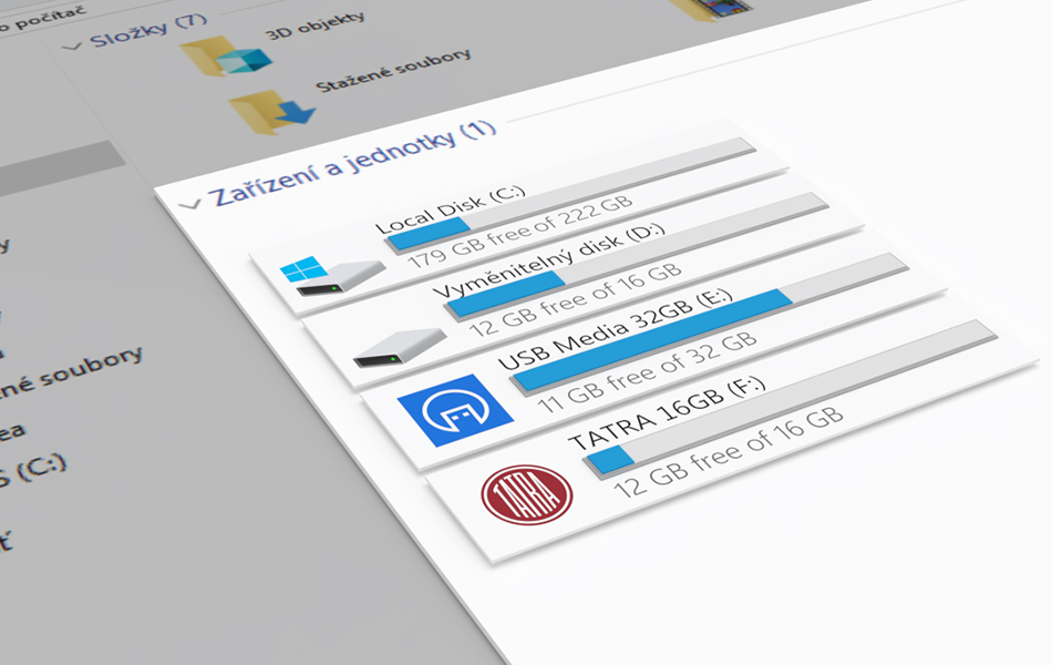 vlastní ikona pro usb disk